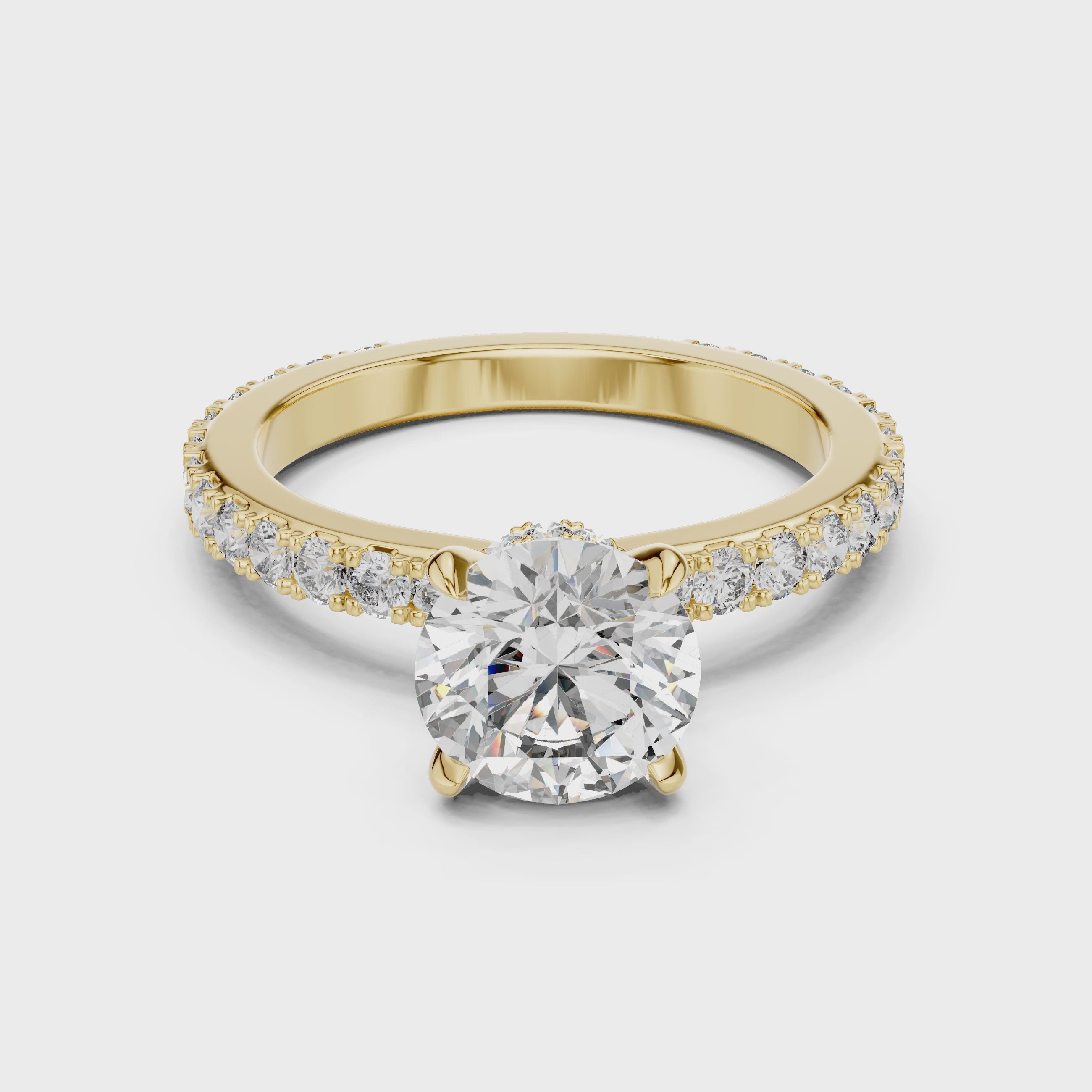 1.6 Carat Ritzy Round Cut Moissanite Ring