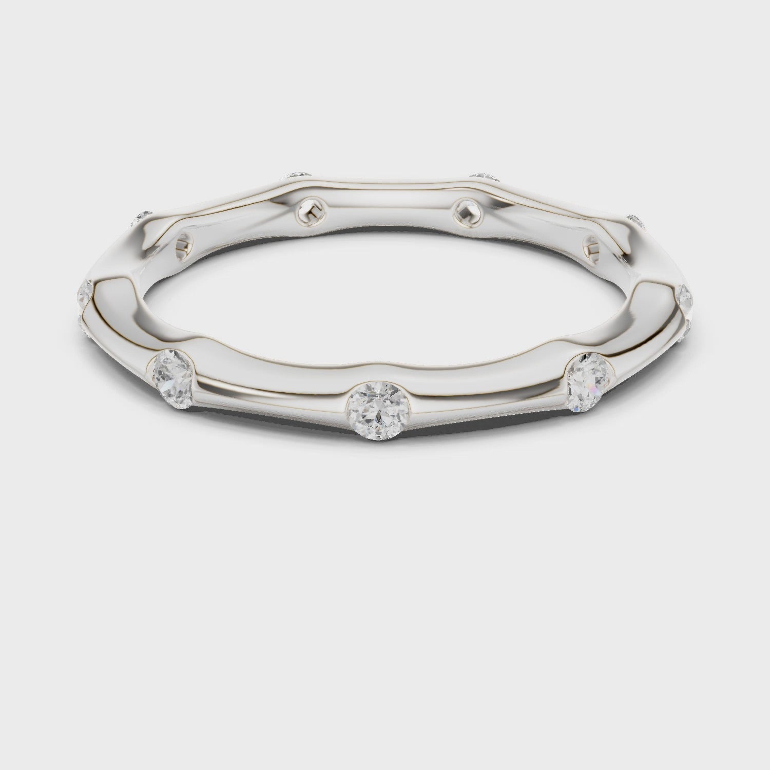 2.3 mm Cartier Inspired Moissanite Band