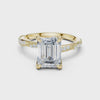 2.9 Carat Fancy Emerald Cut Moissanite Ring