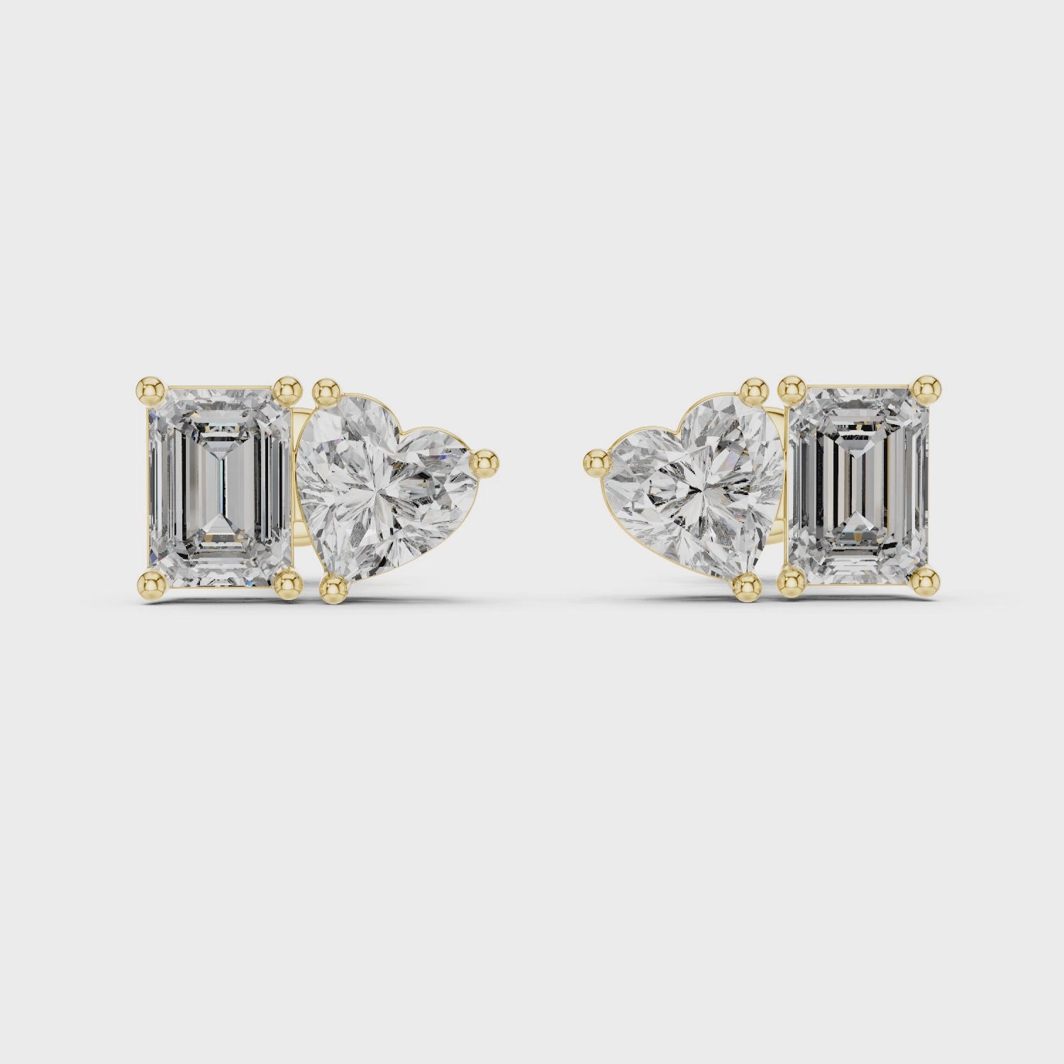 3 Carat Ritzy Dual Stone Moissanite Earrings