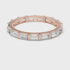2.2 mm Baguette or Emerald cut Moissanite Band
