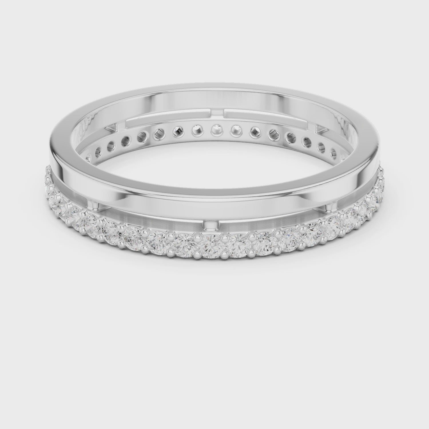 0.42 Carat - 3.63 mm Fine Moissanite Band