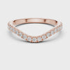1.8 mm Designer Round cut curvy Moissanite Ring