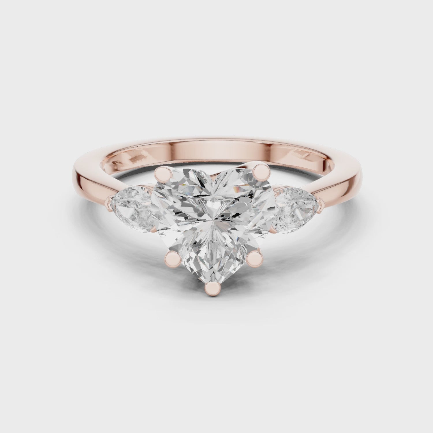 2.2 Carat Fine Heart Cut Moissanite Ring