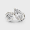 2.9 Carat Two Diamond Stone Moissanite Ring