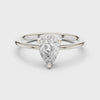 1 Carat Pear Cut Moissanite Ring