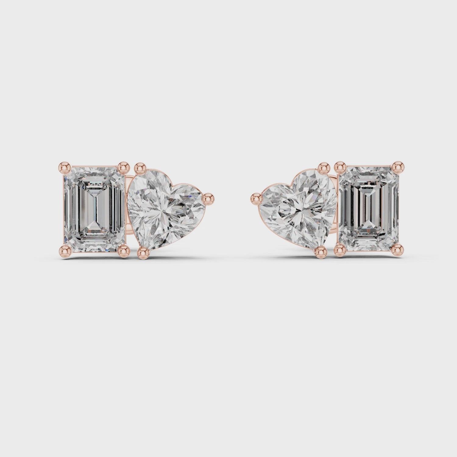 3 Carat Ritzy Dual Stone Moissanite Earrings
