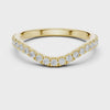 1.8 mm Designer Round cut curvy Moissanite Ring