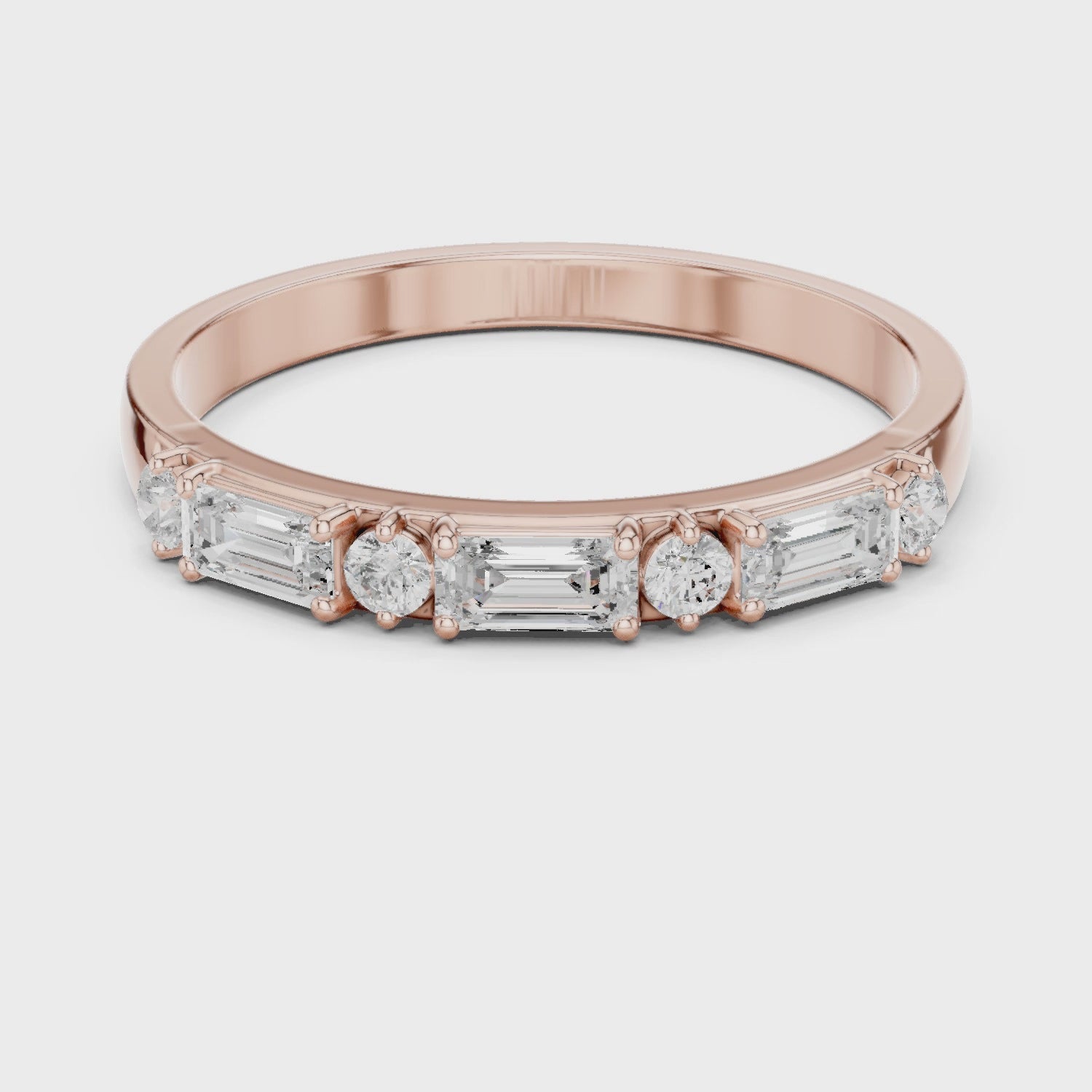 1.9 mm Fancy Moissanite Band