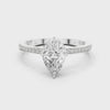 1.3 Carat Pear cut fine Moissanite Ring