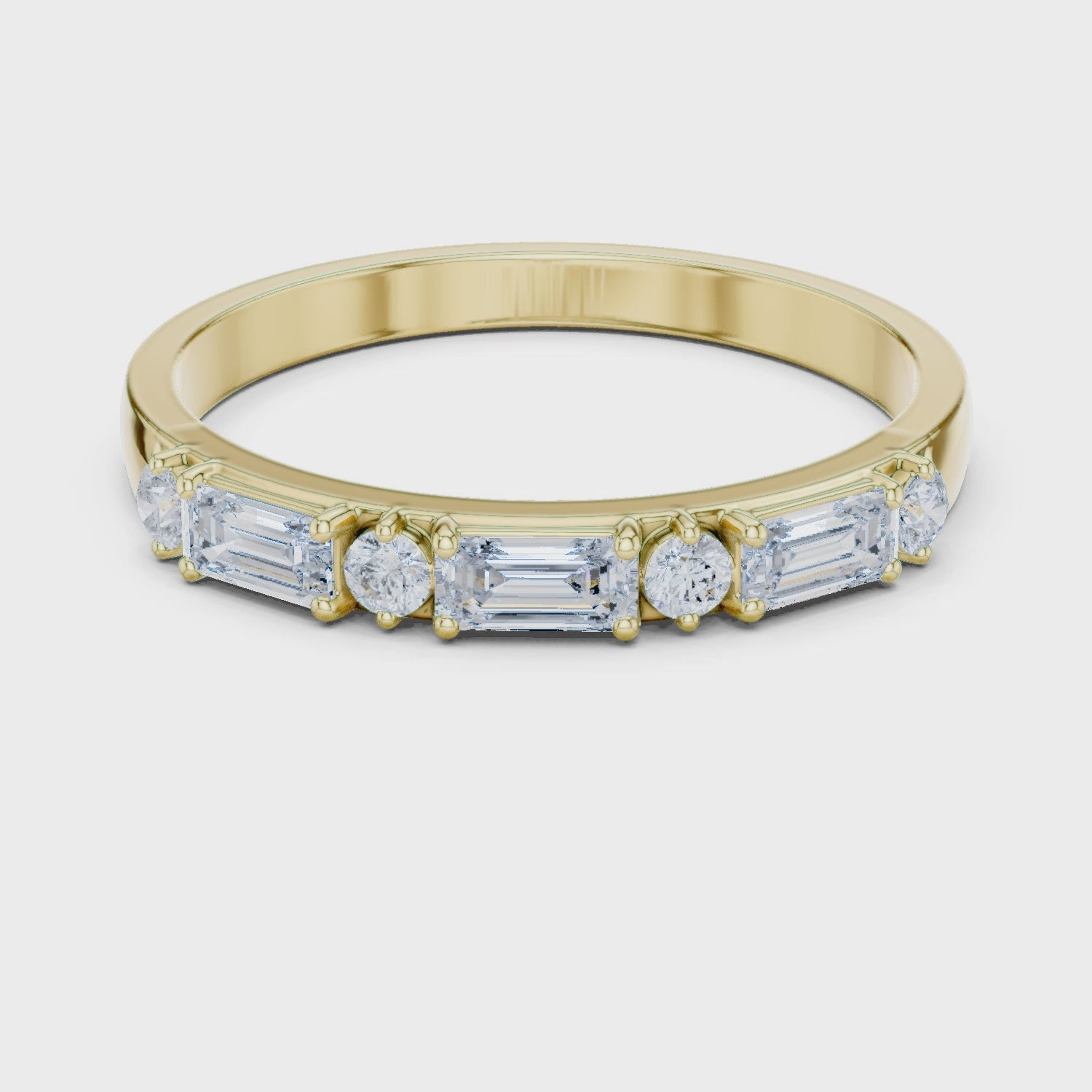 1.9 mm Fancy Moissanite Band
