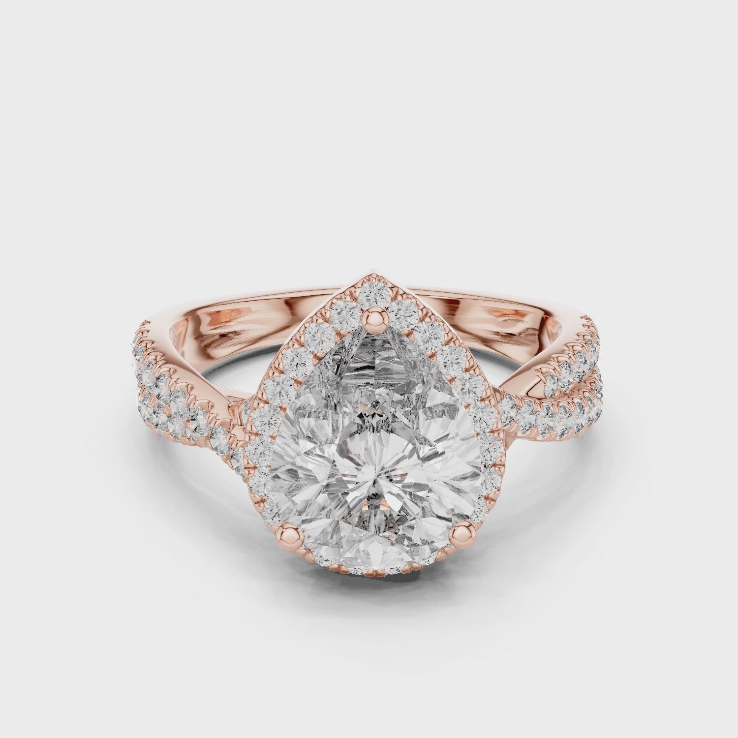 3.1 Carat Royal Pear Cut Moissanite Ring