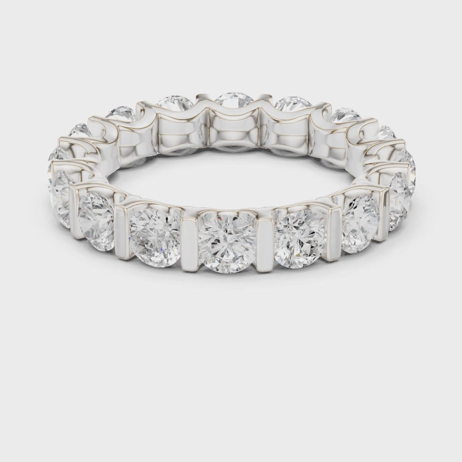 3.8 mm Fine Moissanite Band