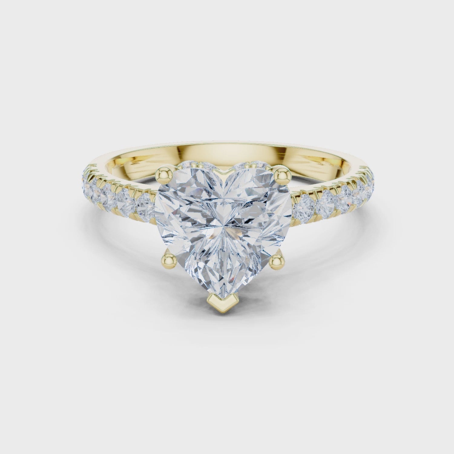 2.5 Carat Lucent Heart Cut Moissanite Ring