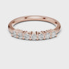 2 mm Round cut Half row Moissanite Band