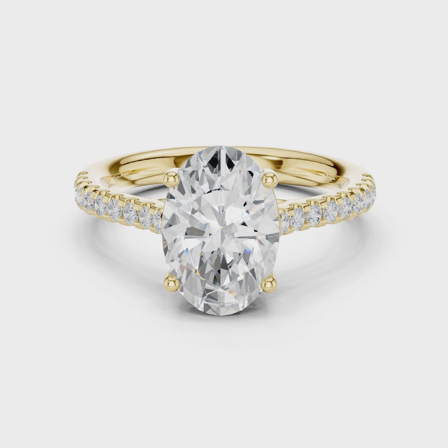 2.2 Carat Oval Cut Moissanite Ring
