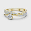 0.65 Carat Fancy Round Cut Moissanite Ring