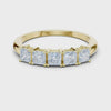 1.4 mm Elegant Princess Cut Moissanite Band