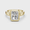 2 Carat Emerald Cut Moissanite Ring