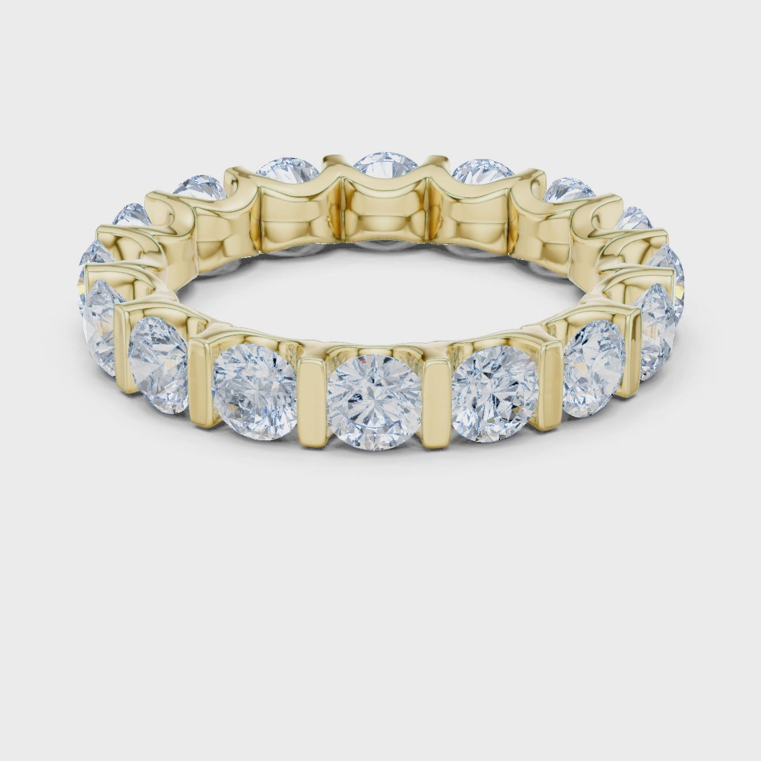 3.8 mm Fine Moissanite Band