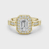 1.2 Carat Old Money Style Emerald Cut Moissanite Ring
