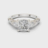 2.3 Carat Cushion Cut Moissanite Ring