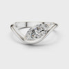 0.87 Carat Marquise Cut Elegant Moissanite Ring