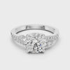 2.2 Carat Lux Band Round Cut Moissanite Ring