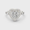 1.8 Carat Heart Cut Moissanite Ring