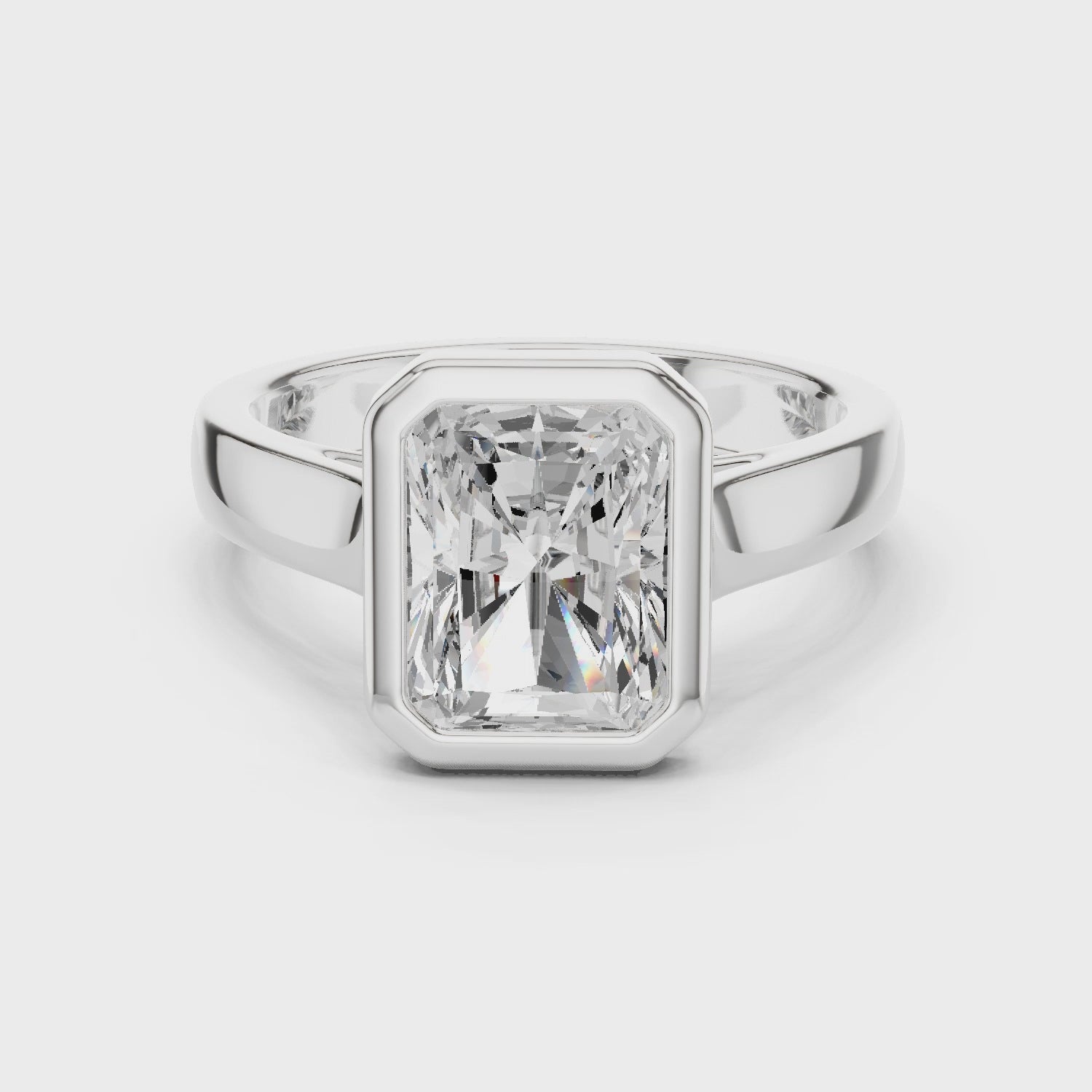 2 Carat Emerald Cut Moissanite Ring