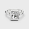 2 Carat Emerald Cut Moissanite Ring