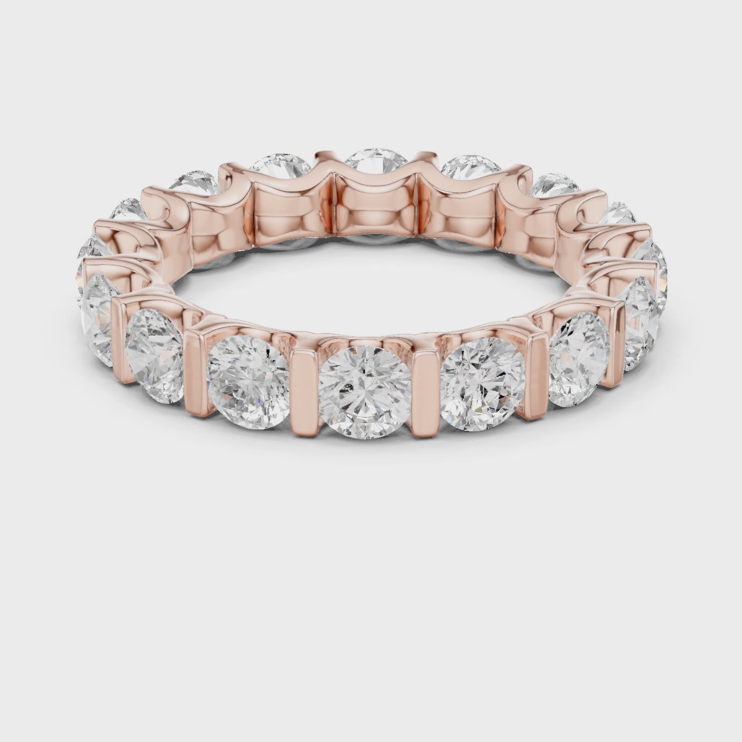 3.8 mm Fine Moissanite Band
