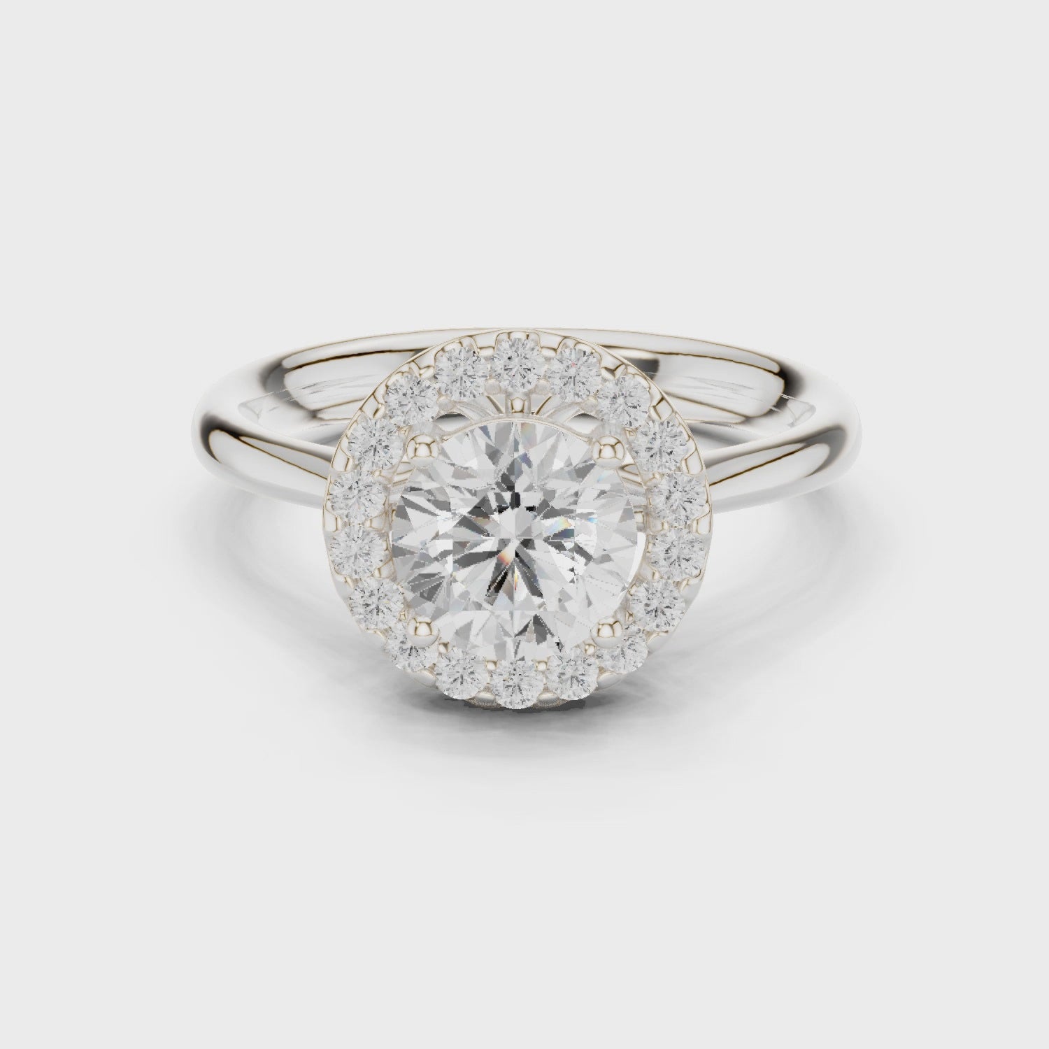 2 Carat Exquisite Round Cut Moissanite Ring