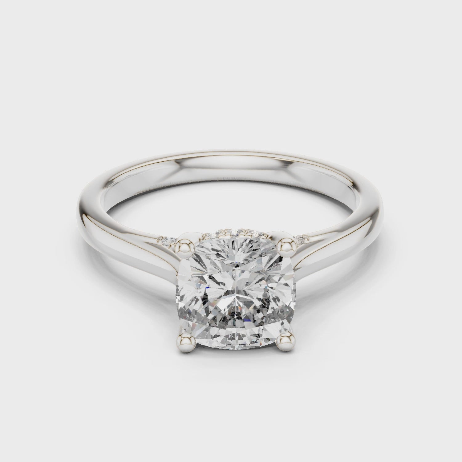 2.1 Carat Radiant Cushion Cut Moissanite Ring