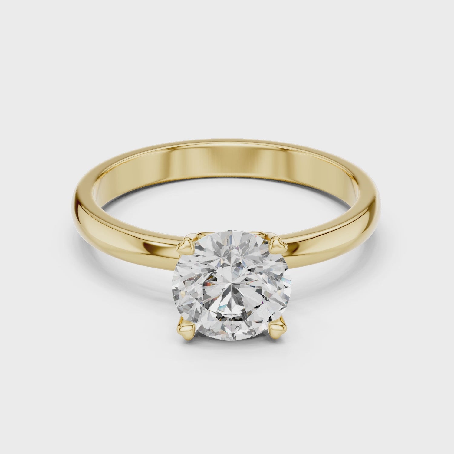 1 Carat Delicate Round Cut Moissanite Ring