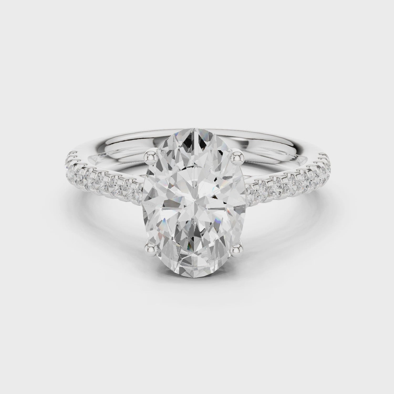 2.2 Carat Oval Cut Moissanite Ring