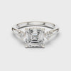 1.9 Carat Asscher Cut Moissanite Ring