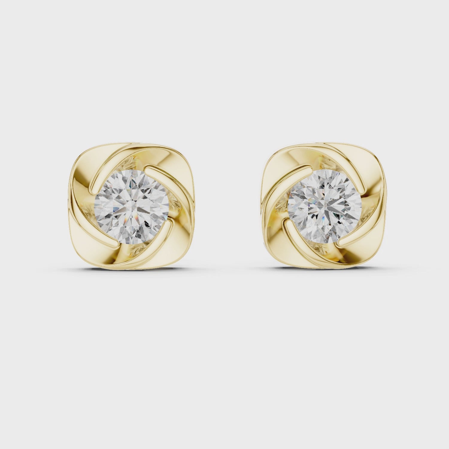 1.8 Carat Fancy Round Cut Moissanite Earrings