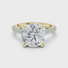 4.5 Carat Elegant Round Cut Lux Band Moissanite Ring