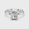 1.5 Carat Emerald Cut Moissanite Ring