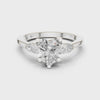 2.2 Carat Fine Heart Cut Moissanite Ring