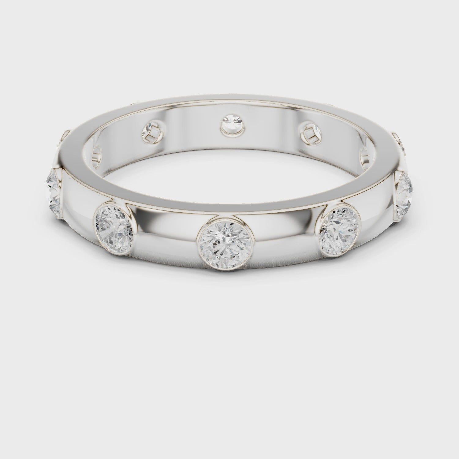 3.37 mm Cartier Inspired Moissanite Band