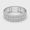 1.8 carat - 6 mm three layer stack Moissanite Band