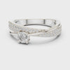 0.65 Carat Fancy Round Cut Moissanite Ring