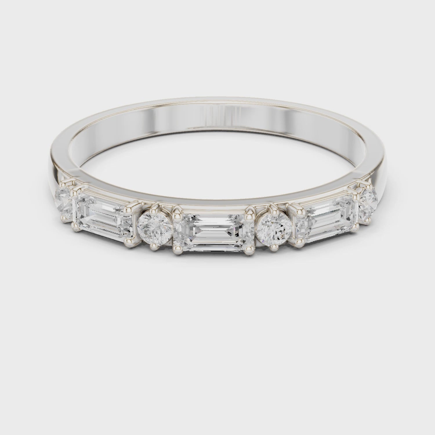 1.9 mm Fancy Moissanite Band
