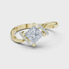 0.7 Carat Princess Cut Moissanite Ring