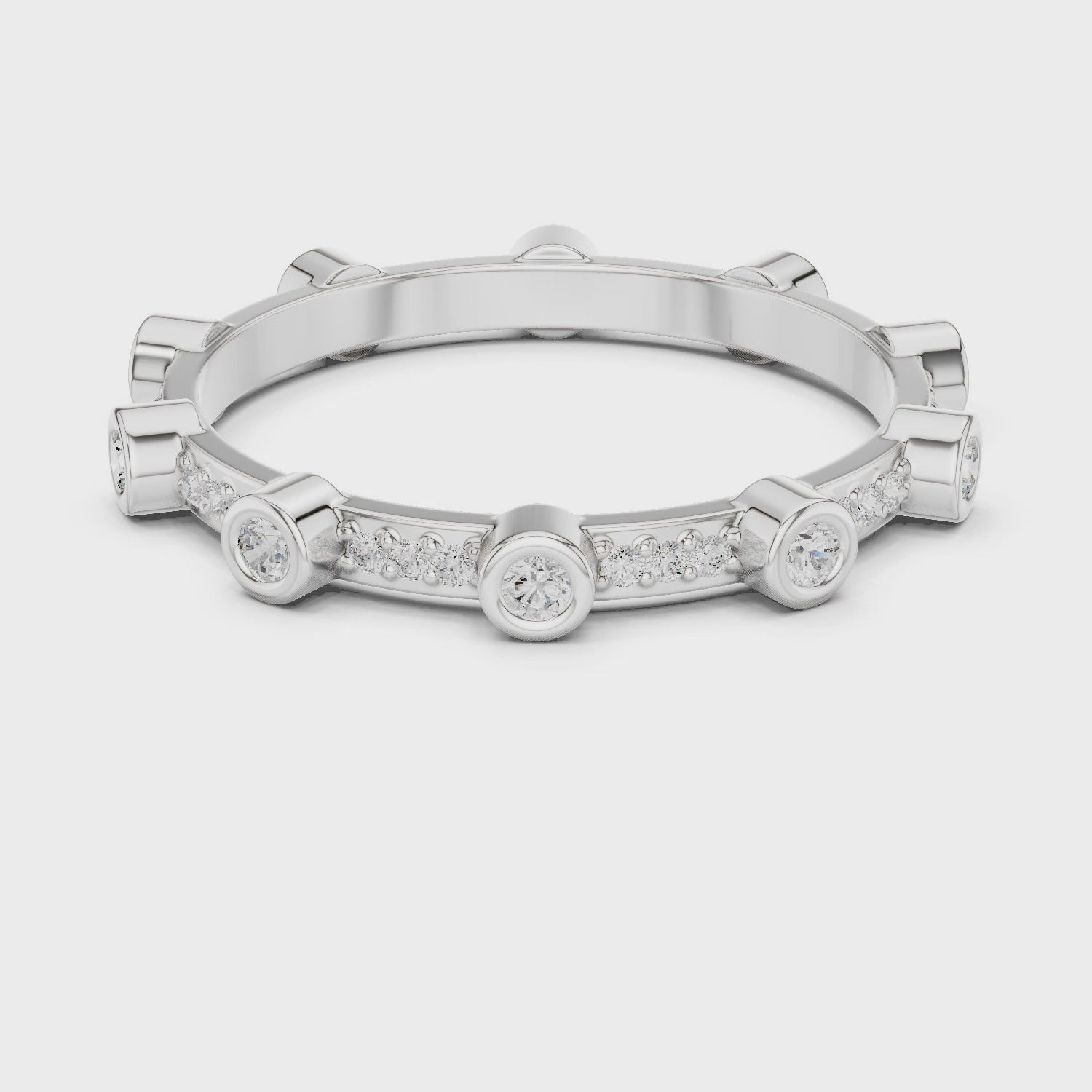 2.7 mm Cartier Inspired Moissanite Band