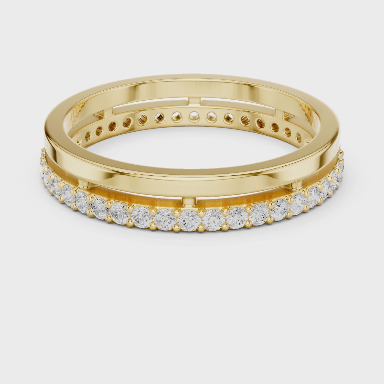 0.42 Carat - 3.63 mm Fine Moissanite Band