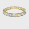 2.2 mm Baguette or Emerald cut Moissanite Band