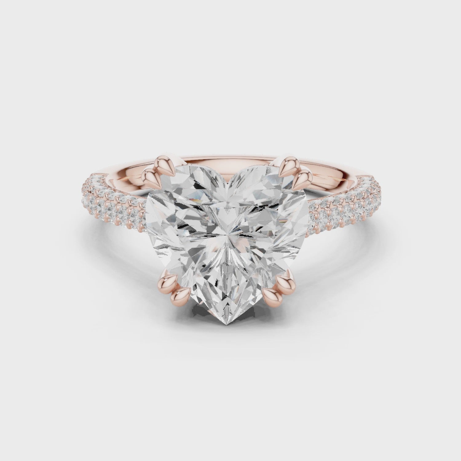 1.6 Carat Heart Cut Romantic Moissanite Ring